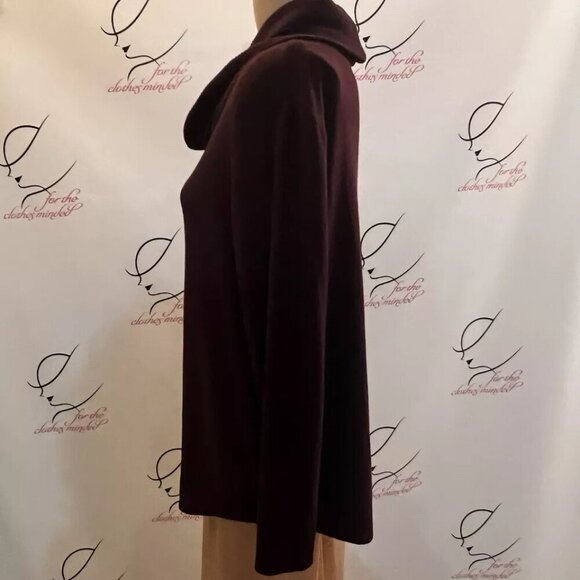 Apt 9. Sz PL. Maroon Cowl Turtleneck Soft Long Slv Sweater. Rayon Blend. B113 - Picture 3 of 5